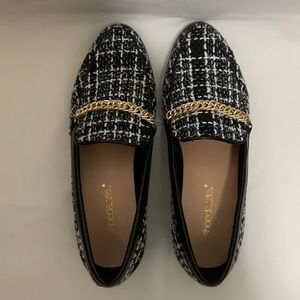 Embellished Woven Loafers